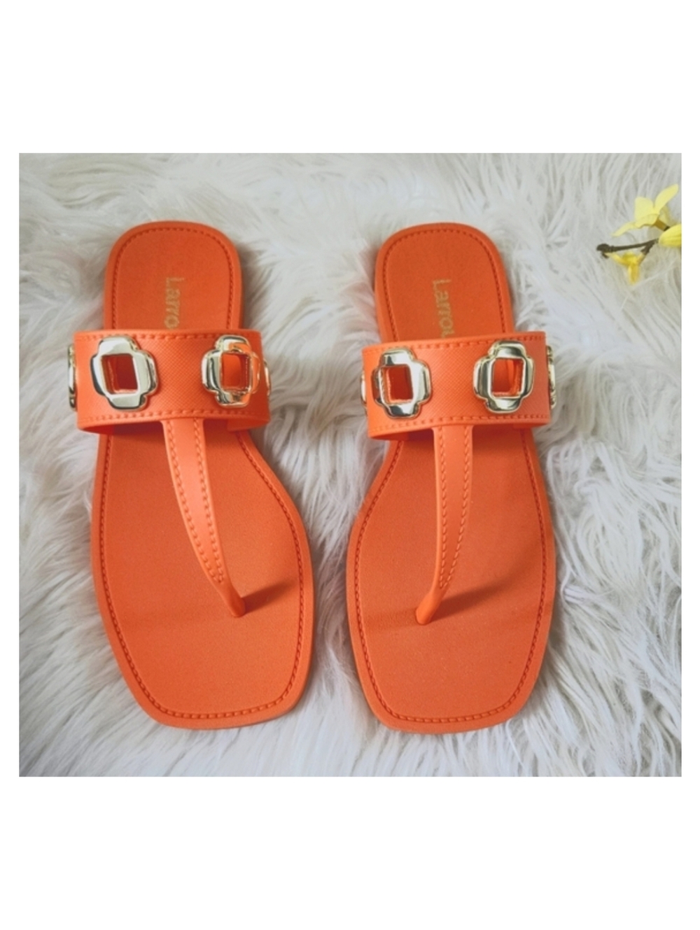 NIB Larroudé Milan Grommet Thong Jelly Sandal